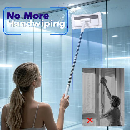 Slim Microfiber Floor Mop - 360° Swivel Cleaning For Hard-To-Reach Spaces
