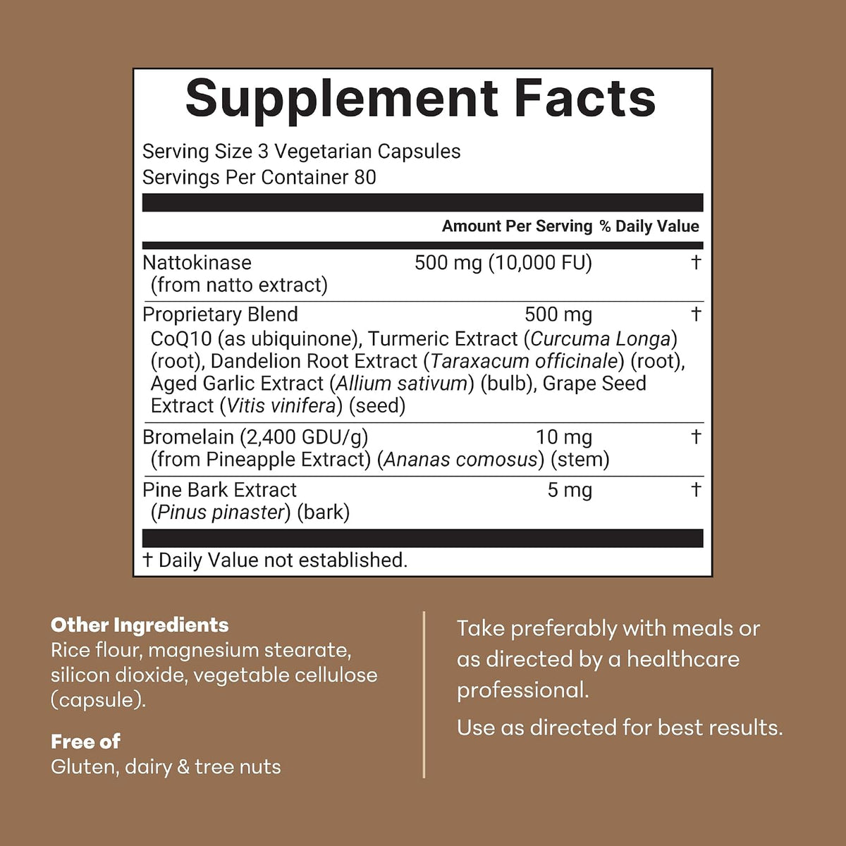 Nattokinase Complex - 10,000 FU Japanese Natto Formula For Daily Heart Wellness