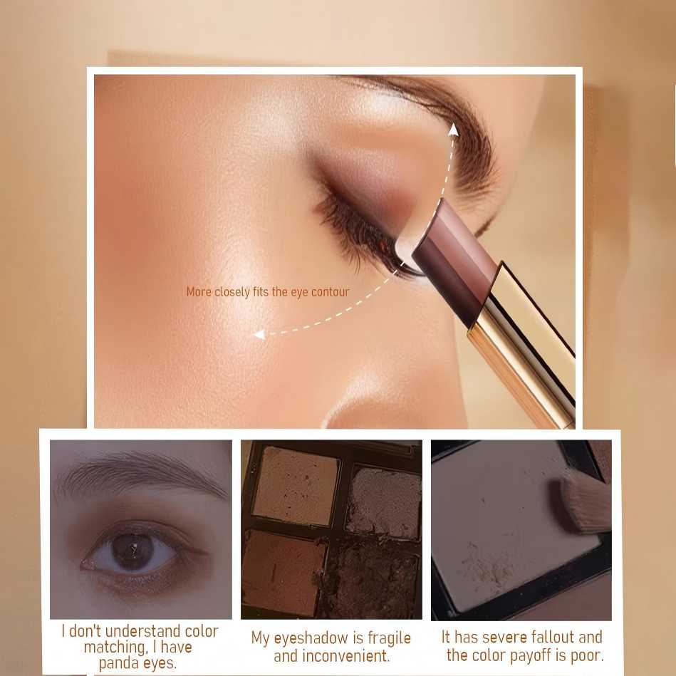Shimmer Eyeshadow Stick - Creamy Blend Formula For Effortless Eye Looks
