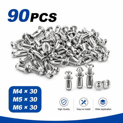 Threaded Rivet Nut Set - Strong Fastening For Quick Repairs