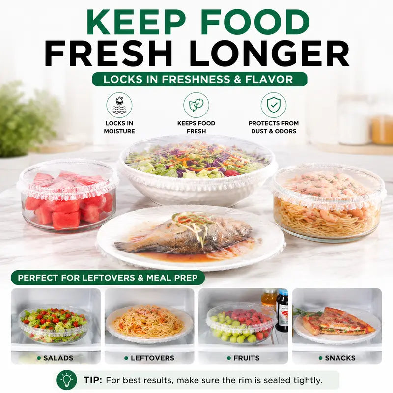 Stretch Food Covers - Elastic Fit For Fast Everyday Storage
