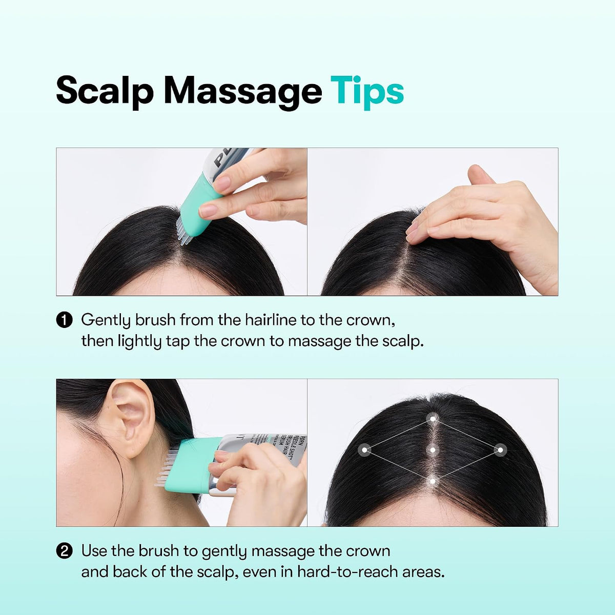 Scalp Serum Brush - PDRN Root Care For Fuller-Looking Hair