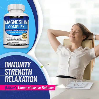 Magnesium Complex - 8-Form Formula For Bones, Muscles & Daily Wellness