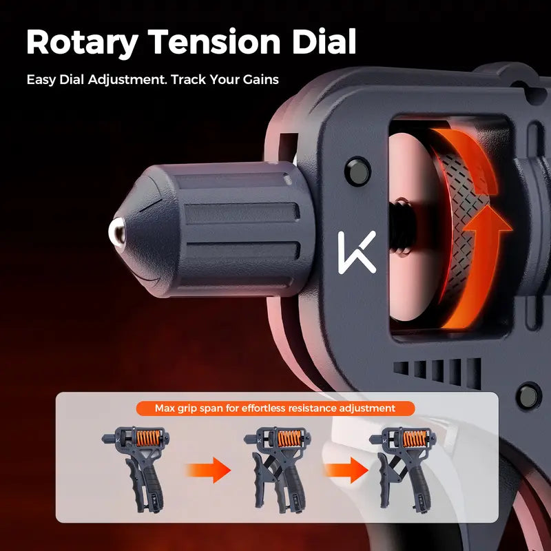 Adjustable Grip Strengthener – 10–360 LB Resistance for Stronger Hands & Forearms