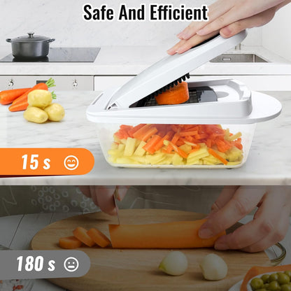 Prep in Seconds: 15-in-1 Multifunctional Vegetable Chopper