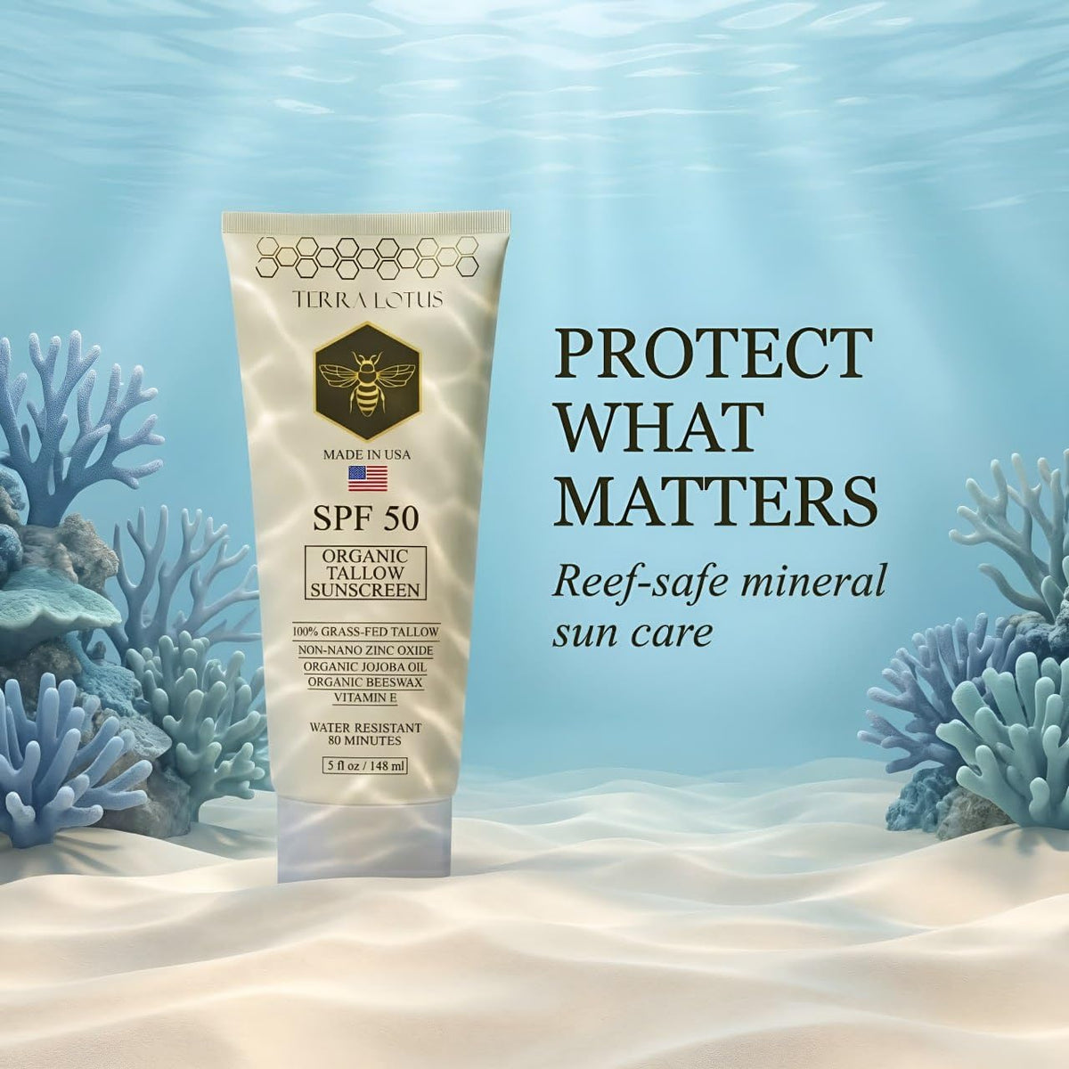 Mineral Sunscreen SPF 50 - Tallow & Zinc For Everyday Sun Protection