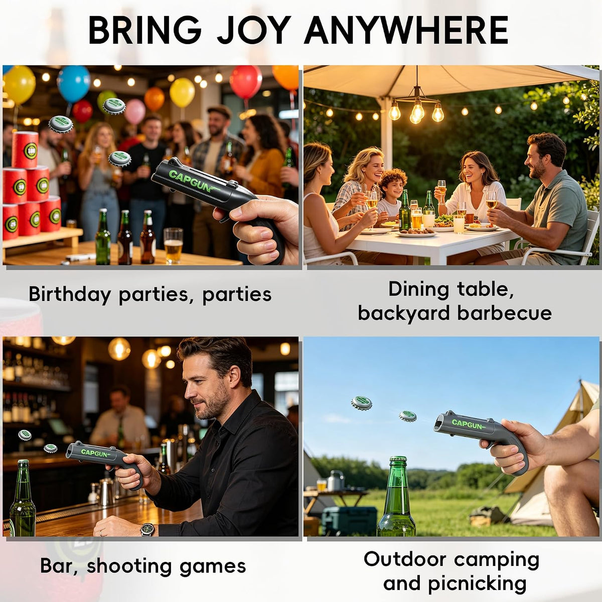 Bottle Cap Launcher - Spring-Powered Pop Mechanism For Fun Bottle Opening Moments