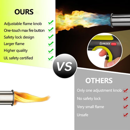 Outdoor Torch(not include gas tank) - One-Touch Flame Control For Faster Fire Starting