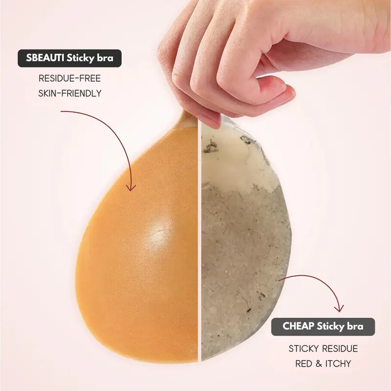 Invisible Push Up Sticky Bra – Instant Cleavage That Actually Sticks All Day