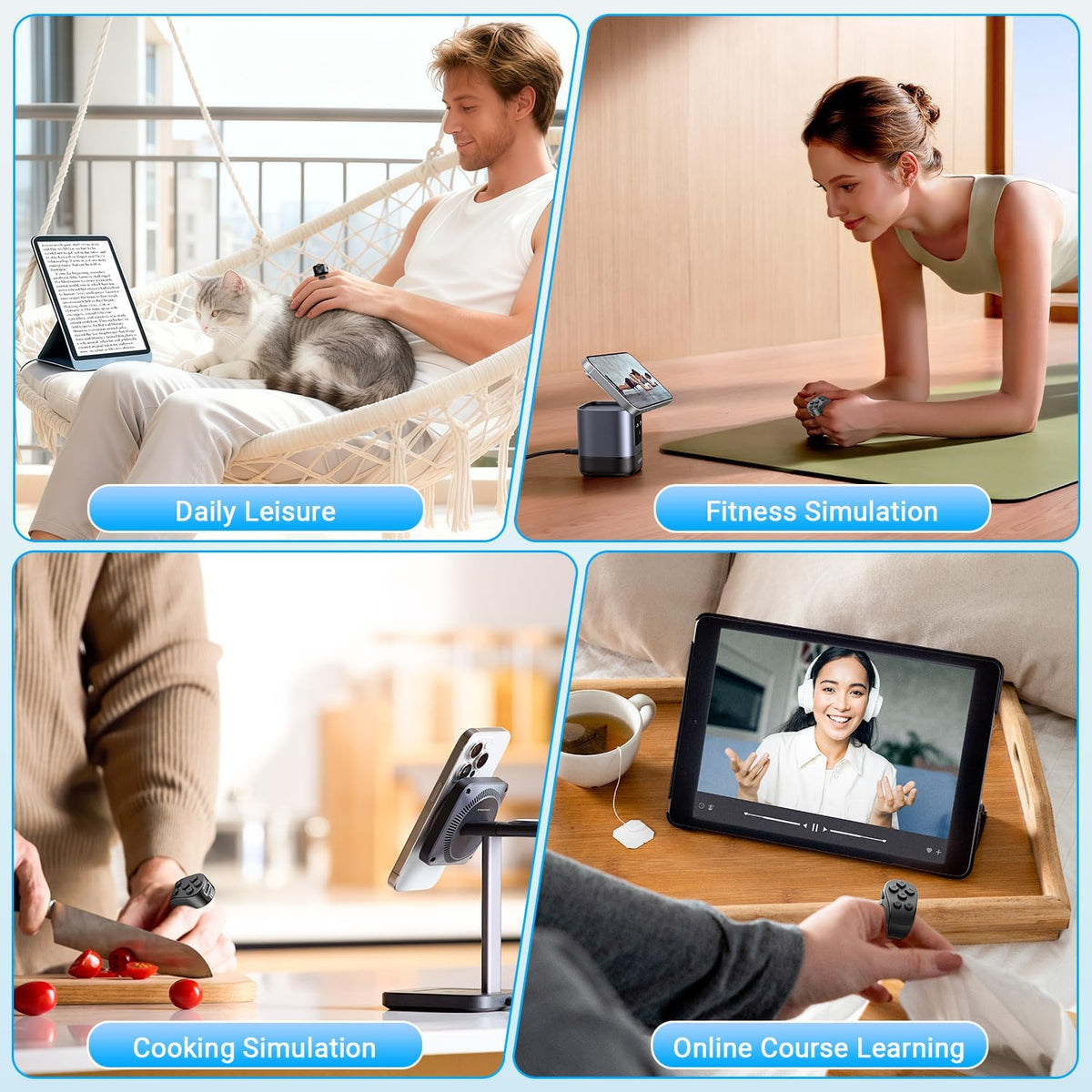 Wireless Scrolling Ring - Hands-Free Control for Videos, Reading & Selfies