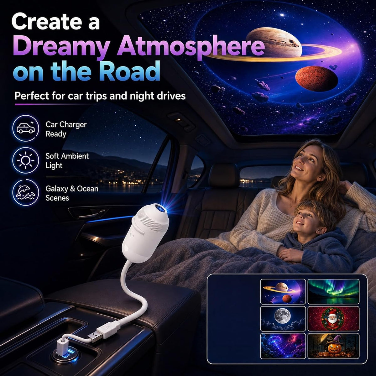 Galaxy Projector Night Light - 12 Dreamy Scenes For an Instant Room Transformation