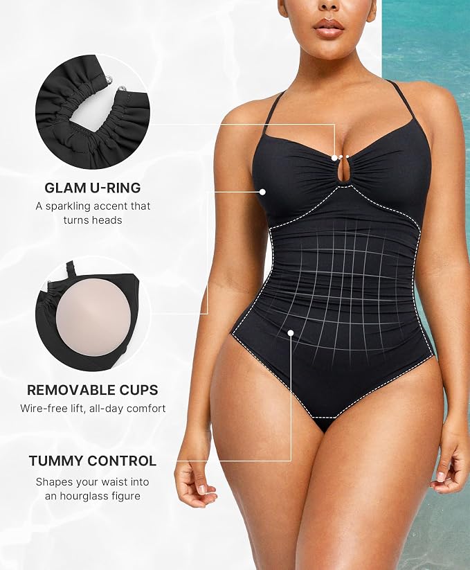 Instant Tummy-Control Shaping One-Piece Swimsuit