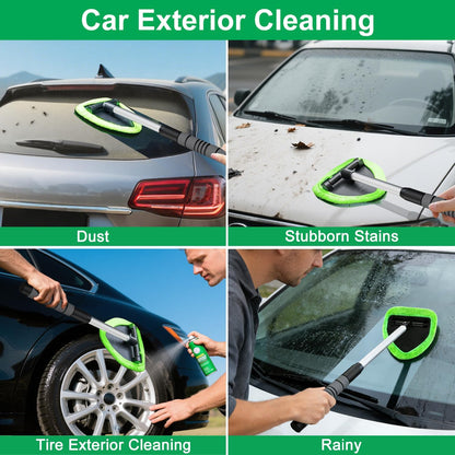 Windshield Cleaning Tool - Extendable Reach for Clearer Glass