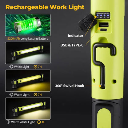 Cordless Rechargeable Hood Light - Light Up Every Detail Hands-Free Instantly