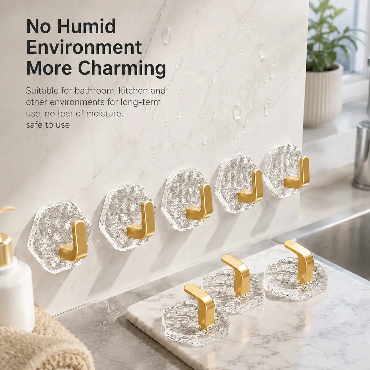 Self-Adhesive L Hooks - Strong No-Drill Hold For Easy Organization