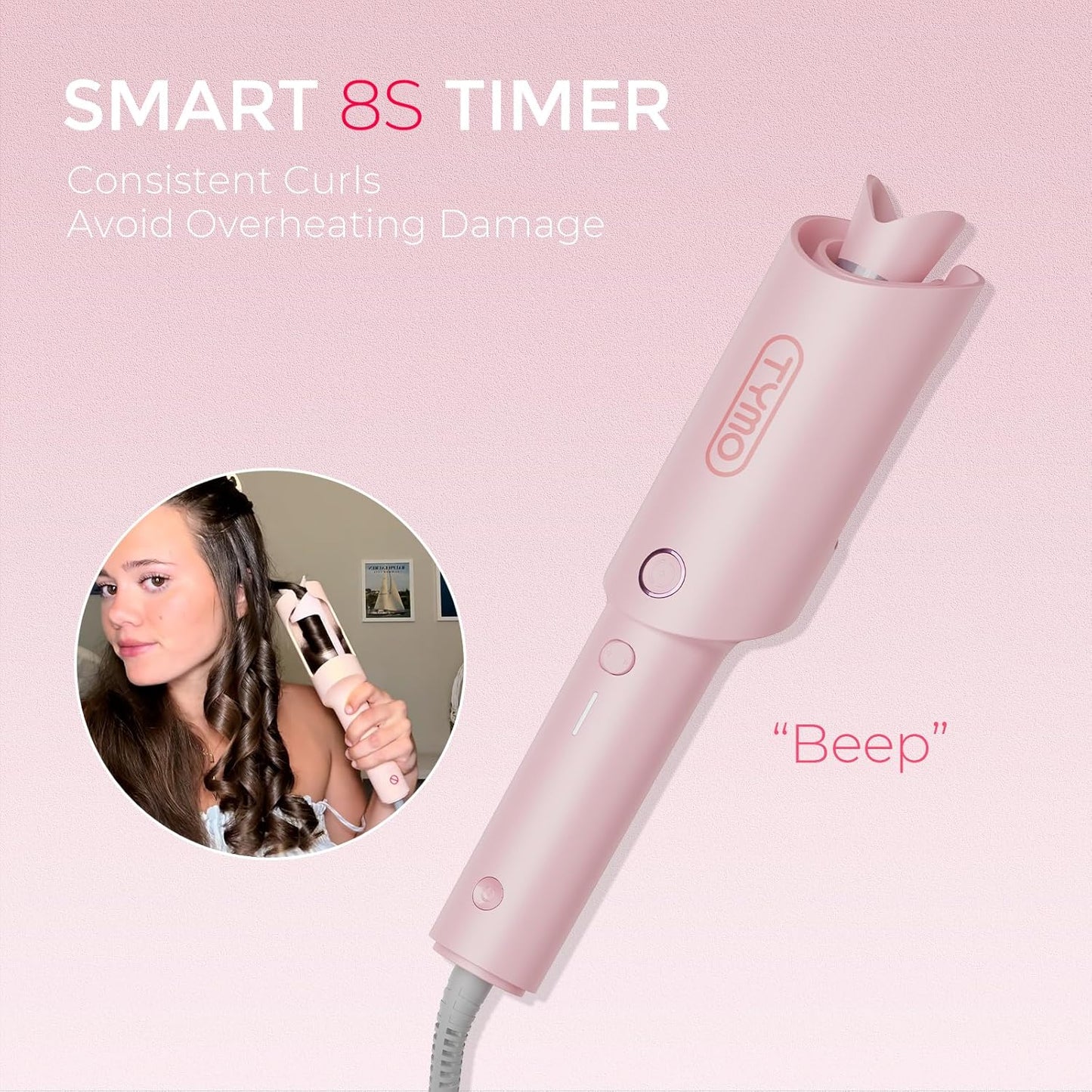 Automatic Rotating Curling Iron - Beach Waves Styling Tool For Fast Salon-Quality CurlsA