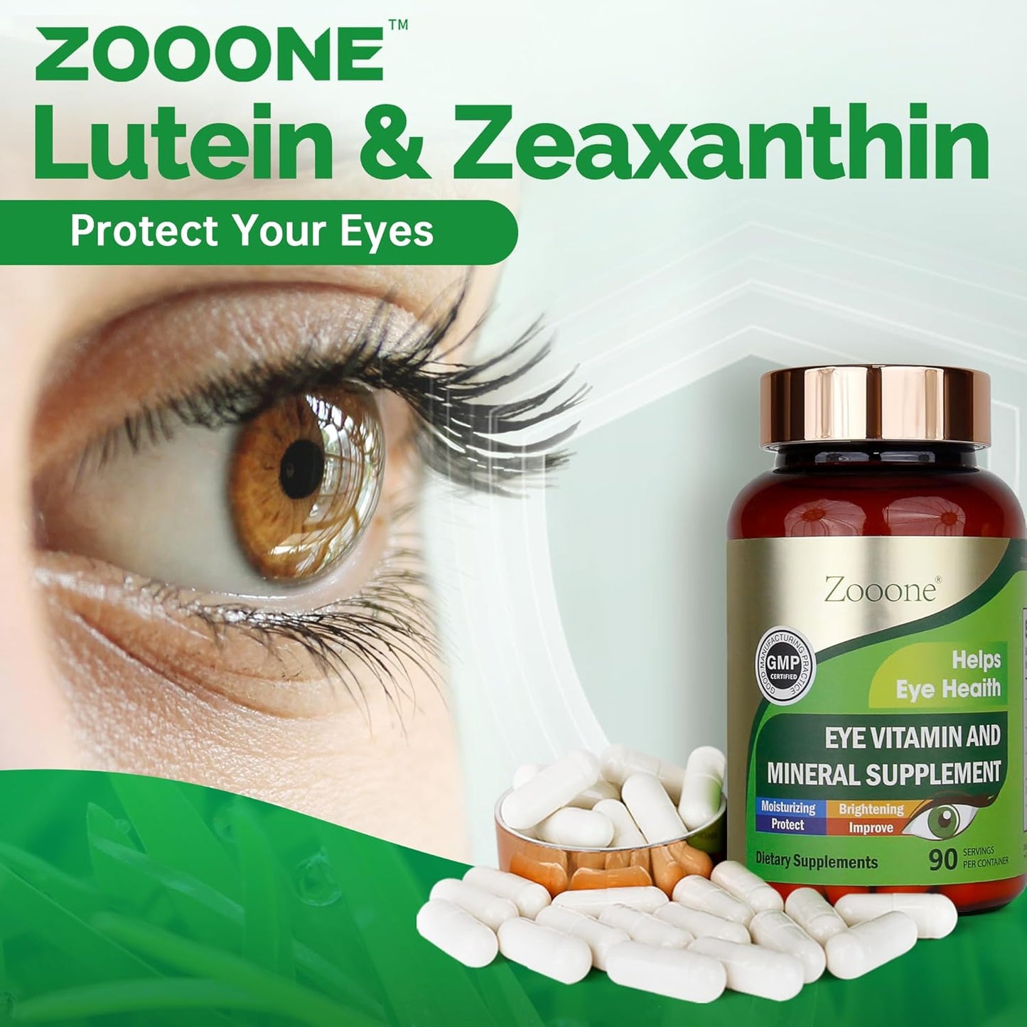 Eye Vitamin Supplement - 6-Nutrient Lutein Support For Daily Vision Comfort