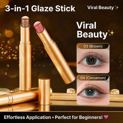 Shimmer Eyeshadow Stick - Creamy Blend Formula For Effortless Eye Looks
