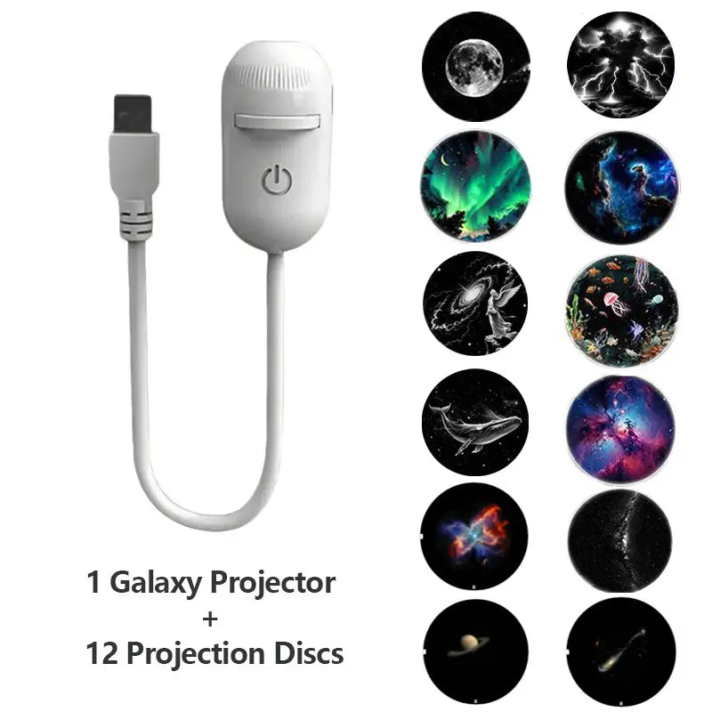 Galaxy Projector Night Light - 12 Dreamy Scenes For an Instant Room Transformation