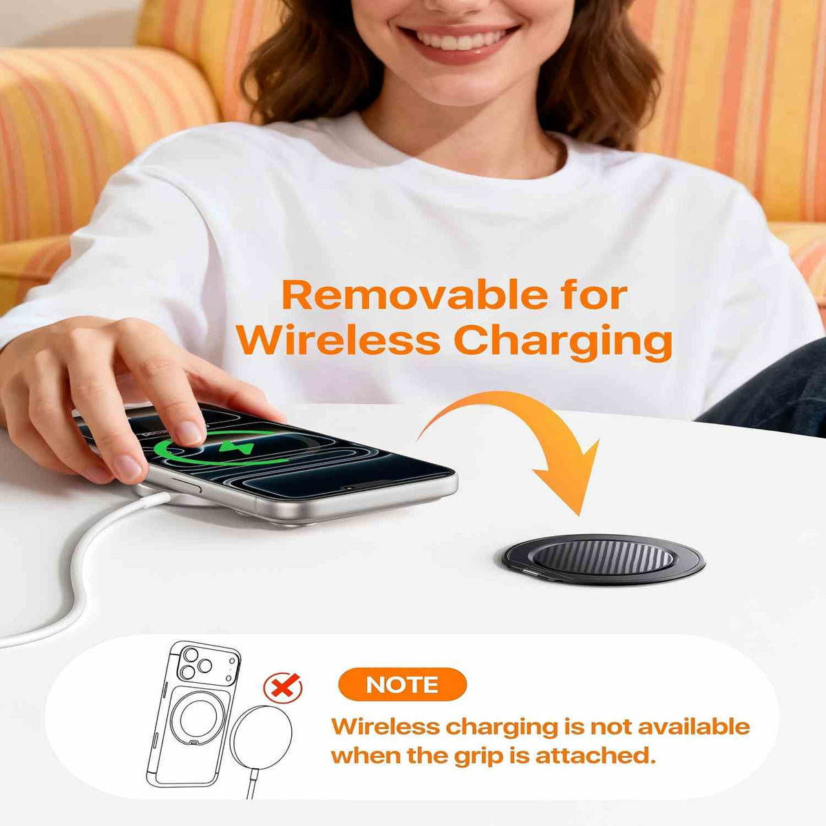 Magnetic Phone Grip - 360° Rotating Stand For Hands-Free Use