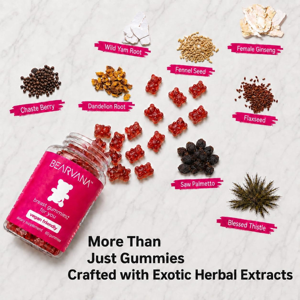 Women’s Wellness Gummies – BEARVANA Women's 16-Herb Wellness Gummies Combo Pack