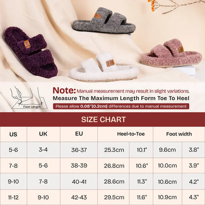 Fuzzy Memory Foam Slippers - Cloud-Soft Cushioning For Everyday Comfort