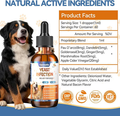 Dog Ear & Skin Support Drops - Natural Daily Formula For Itch & Comfort Care