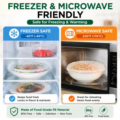 Stretch Food Covers - Elastic Fit For Fast Everyday Storage