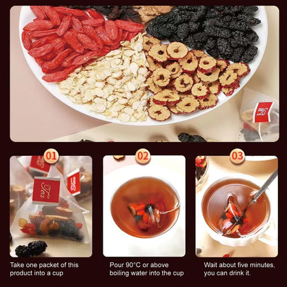 Ginseng Five Treasure Tea - Traditional Herbal Blend For Daily Wellness Rituals