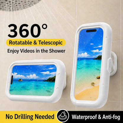 Shower Phone Holder - Waterproof Anti-Fog Touchscreen Case For Hands-Free Entertainment