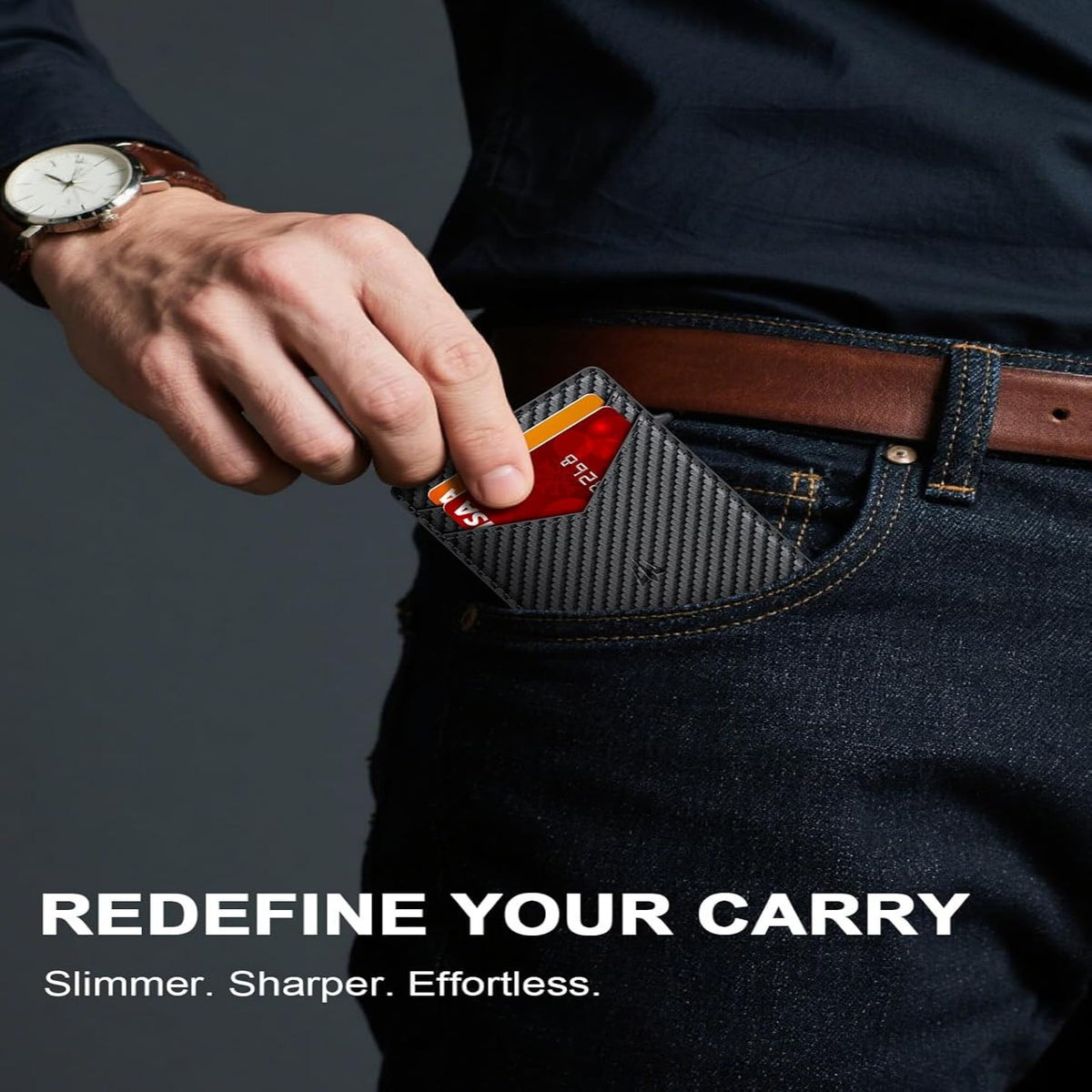 Minimalist RFID Wallet - One-Click Pop-Up Access For Slim Everyday Carry