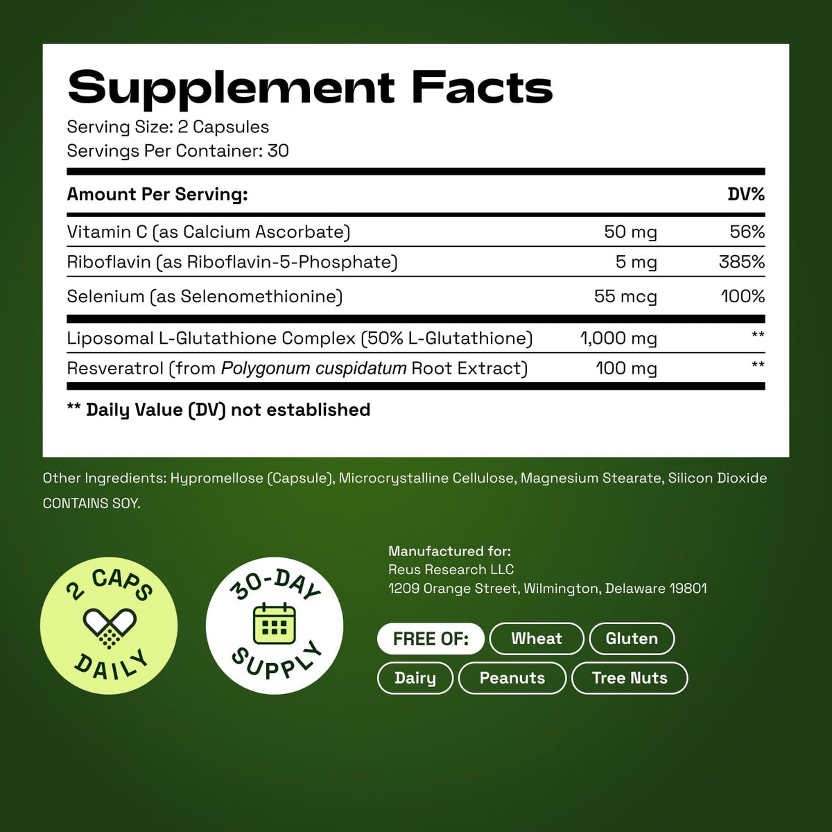 Liposomal Glutathione - 1155mg Advanced Absorption Formula For Antioxidant & Beauty Support