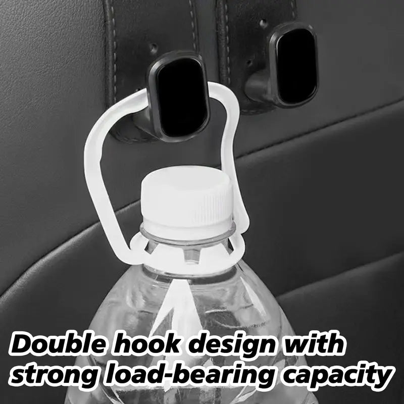 Car Seat Headrest Hooks - Double Hook Design For A Cleaner, Clutter-Free Car