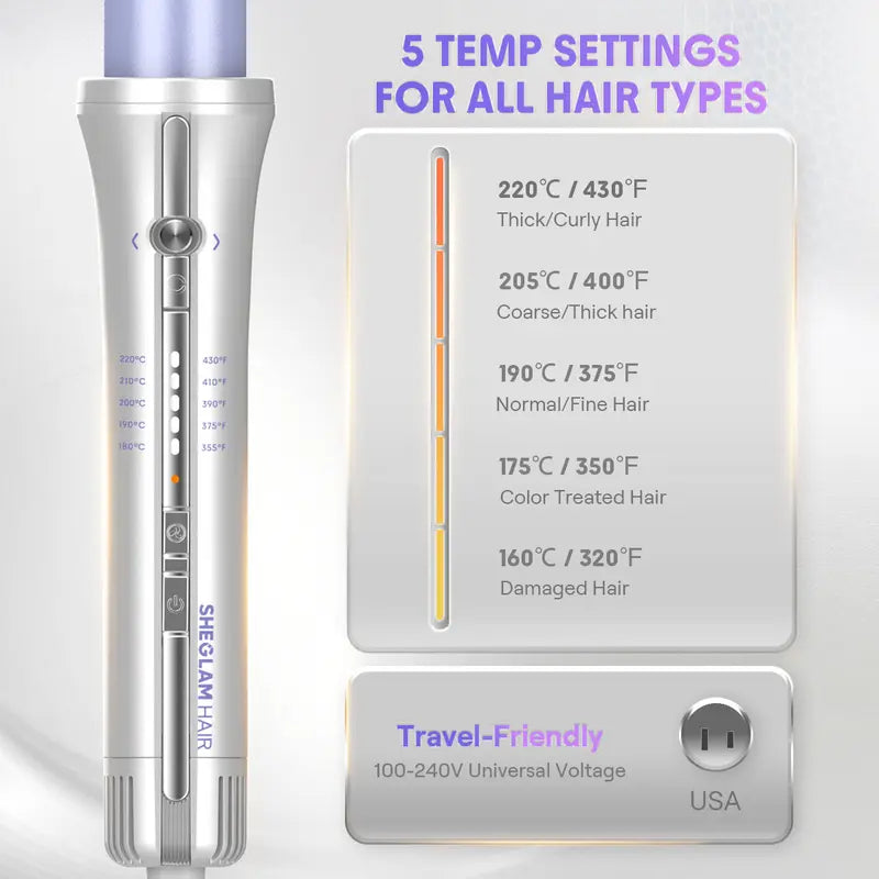 Effortless Auto-Rotating Airflow Curler & Straightener