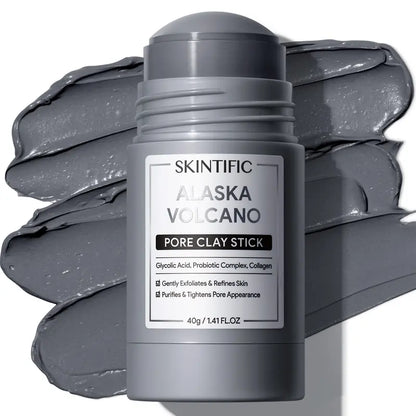 Clay Mask Stick – Volcanic Ash Mess-Free Application For Deep Pore Purifying & Blackhead Removal