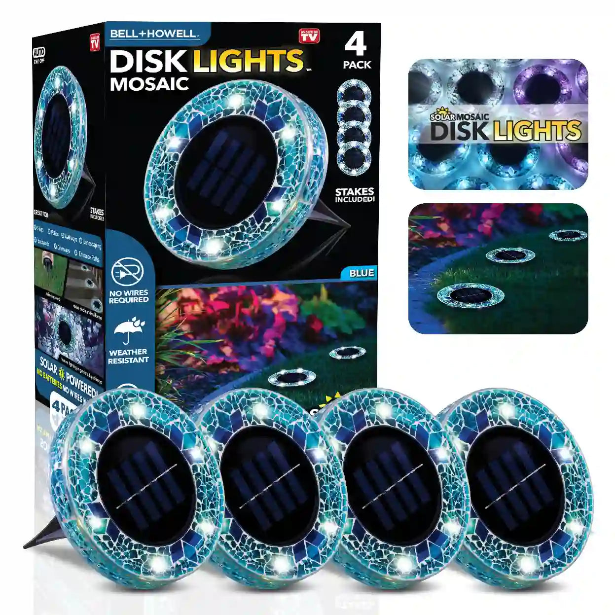 Mosaic Disk Lights – Solar Stained Glass For Stunning Garden Illumination