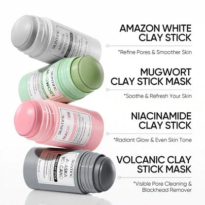 Clay Mask Stick – Volcanic Ash Mess-Free Application For Deep Pore Purifying & Blackhead Removal