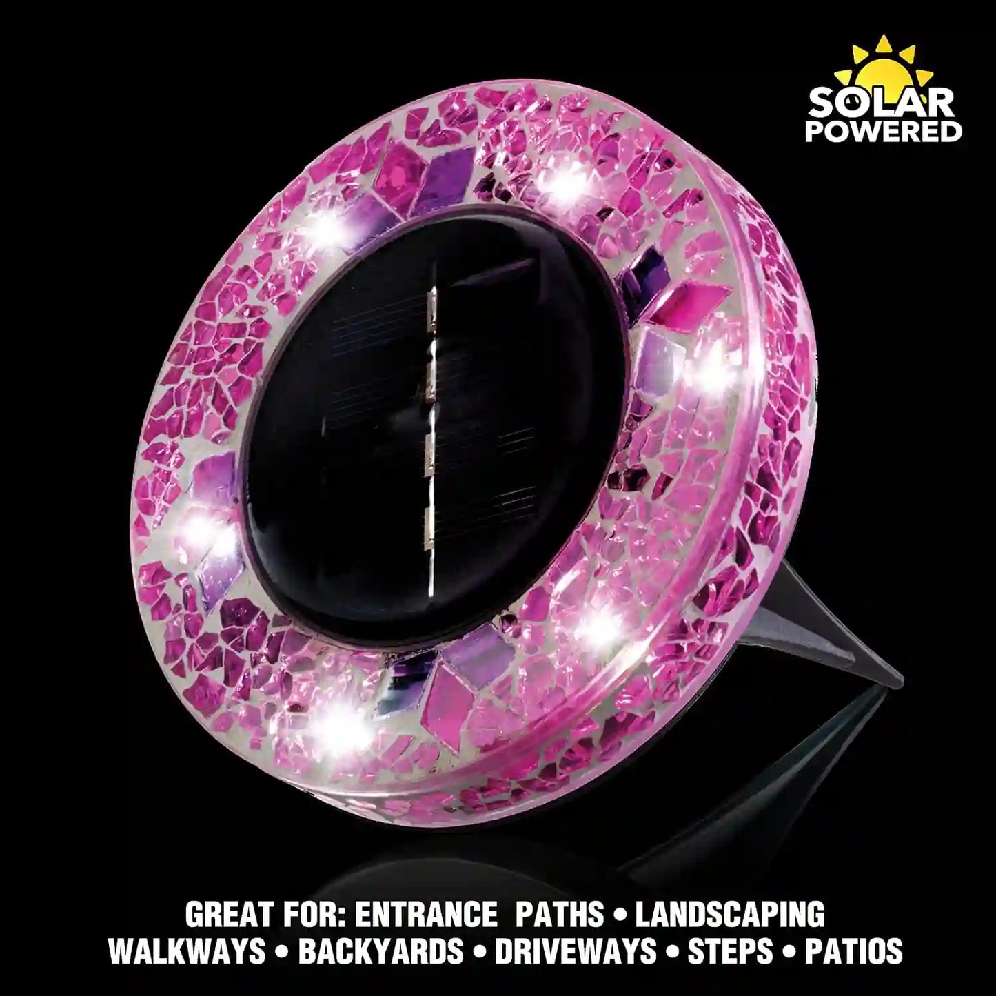 Mosaic Disk Lights – Solar Stained Glass For Stunning Garden Illumination