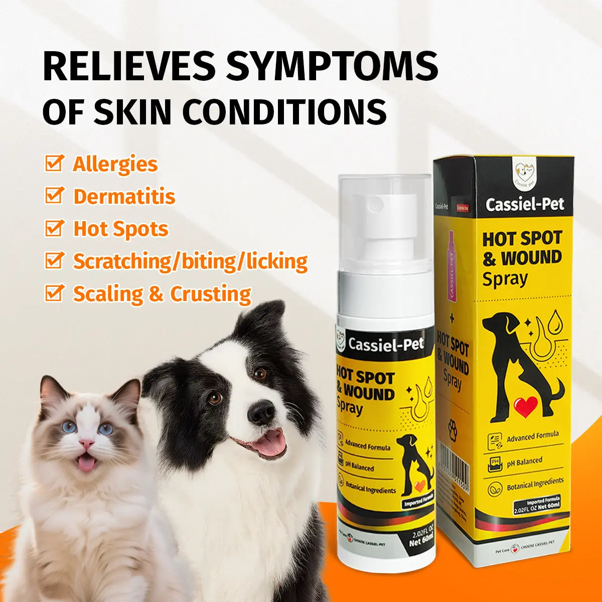 Stop the Scratching Instantly: Fast-Acting Relief for Hot Spots and Raw Wounds!——Pet-Safe Natural Spray