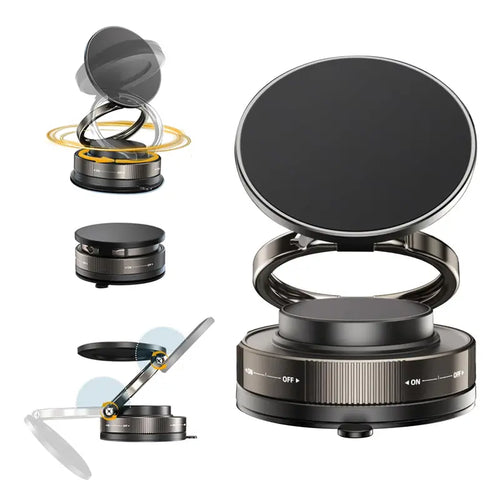 360° Adjustable Vacuum Magnetic Phone Holder – Snap, Lock & Stay Anywhere