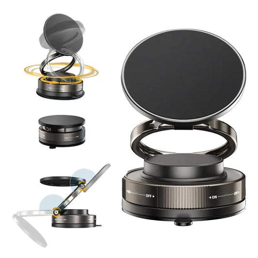 360° Adjustable Vacuum Magnetic Phone Holder – Snap, Lock & Stay Anywhere