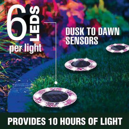 Mosaic Disk Lights – Solar Stained Glass For Stunning Garden Illumination