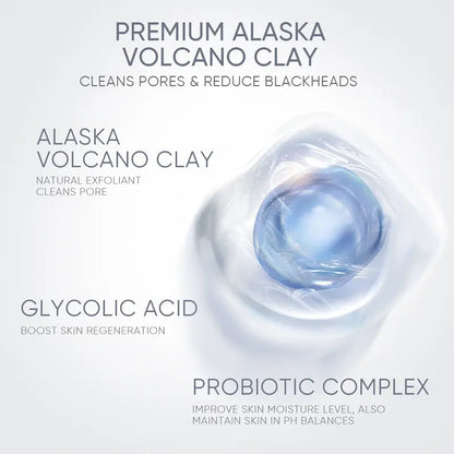 Clay Mask Stick – Volcanic Ash Mess-Free Application For Deep Pore Purifying & Blackhead Removal
