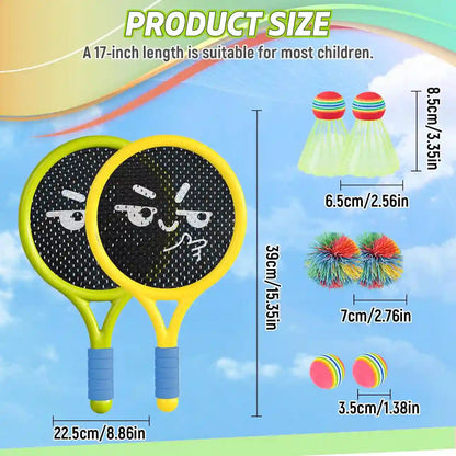 Quiet Racket Toy Set – Soft Foam Edges & Silent Bounce for Indoor Play