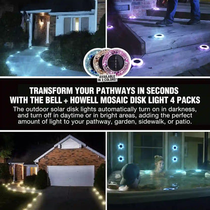 Mosaic Disk Lights – Solar Stained Glass For Stunning Garden Illumination