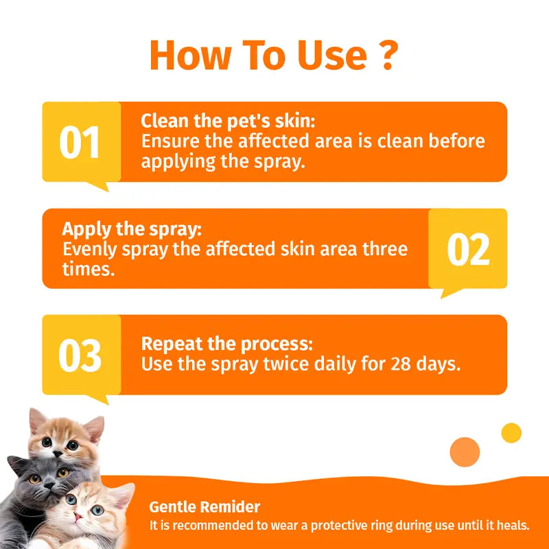 Stop the Scratching Instantly: Fast-Acting Relief for Hot Spots and Raw Wounds!——Pet-Safe Natural Spray