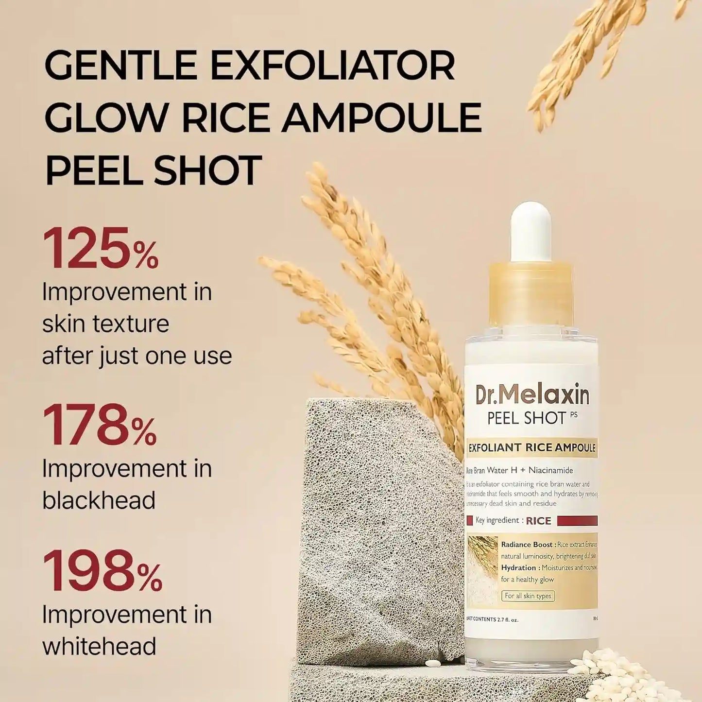 Glow Rice Ampoule – Gentle Micro-Peeling Technology For Flawless Glass Skin
