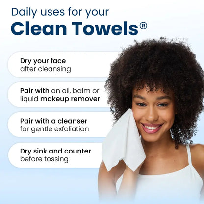 Bio-Based Face Towels – Micro-Weave Dry Wipes For Clean, Glowing Skin