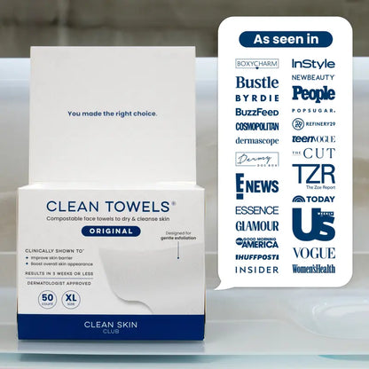 Bio-Based Face Towels – Micro-Weave Dry Wipes For Clean, Glowing Skin
