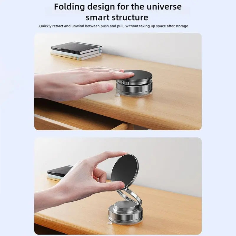 360° Adjustable Vacuum Magnetic Phone Holder – Snap, Lock & Stay Anywhere